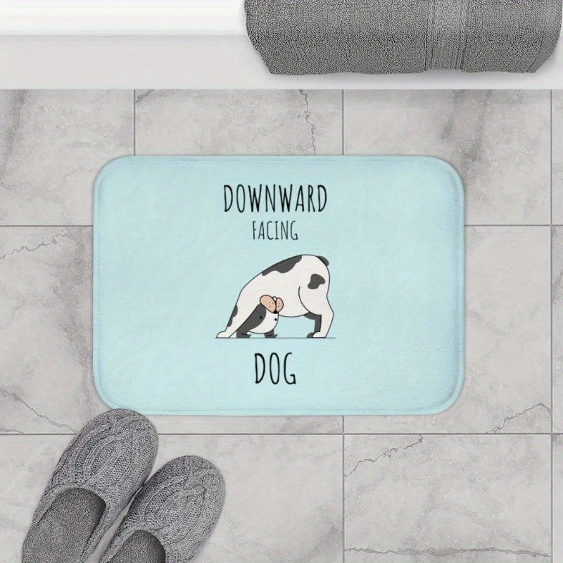 Downward Facing Dog Yoga Bath Mat for Home Practice