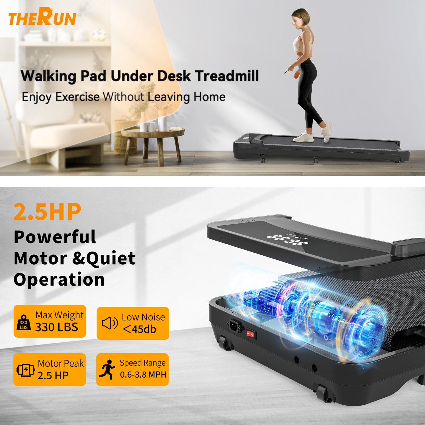 Upreign 3 In 1 Portable Treadmill Walking Pad With Incline
