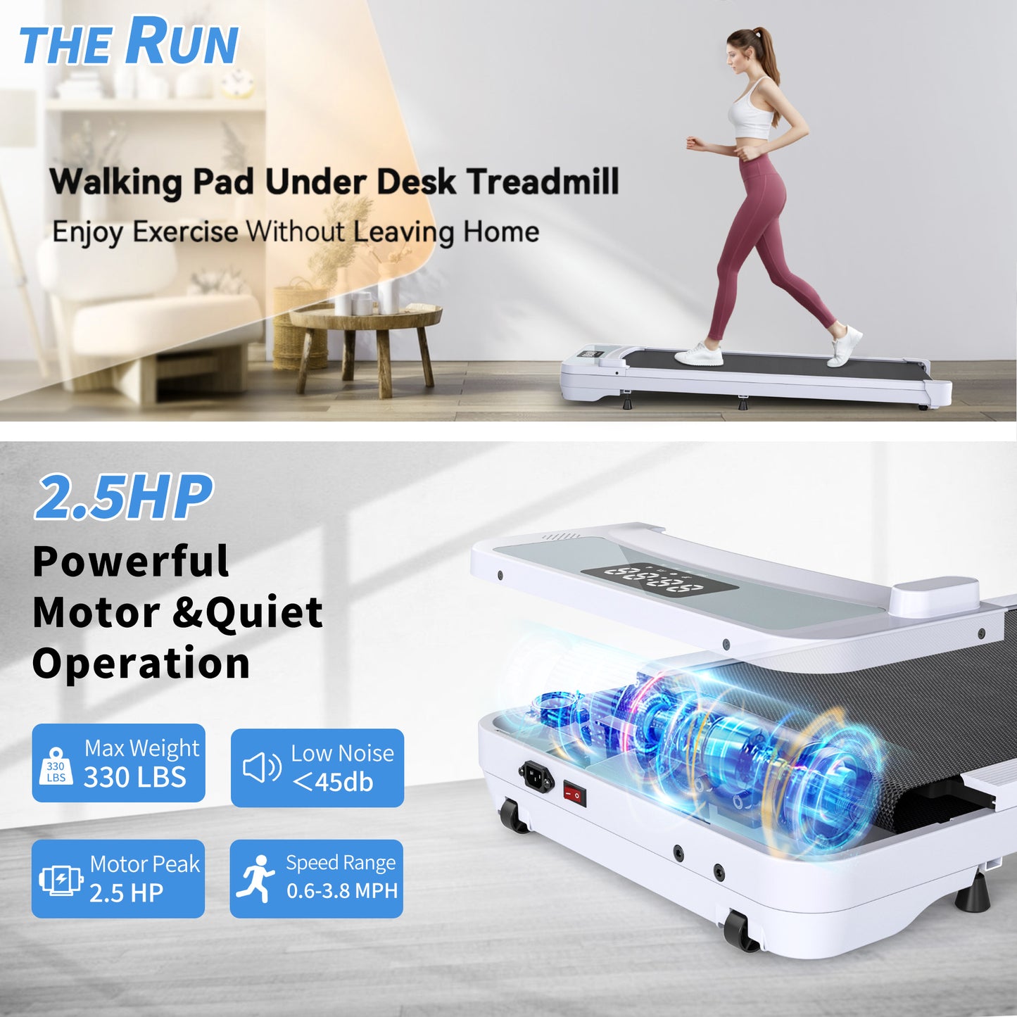 Upreign 3 In 1 Portable Treadmill Walking Pad With Incline