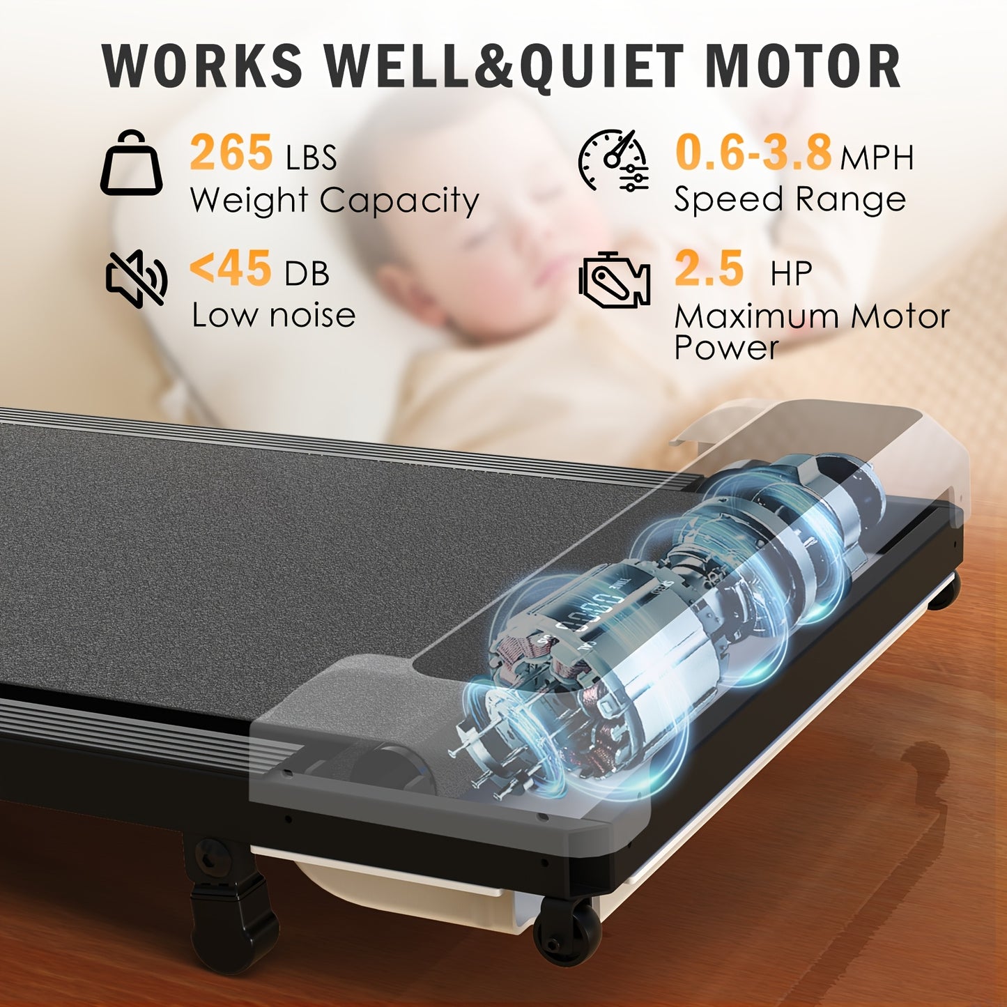 Walking Pad 4in 1 for Walking And Jogging, Under Desk Treadmill for Home Office, Portable Walking Pad Treadmill Under Desk, Desk Treadmill In LED Display, Best for Christmas, Perfect for Thanksgiving - Revitalize Mind Body