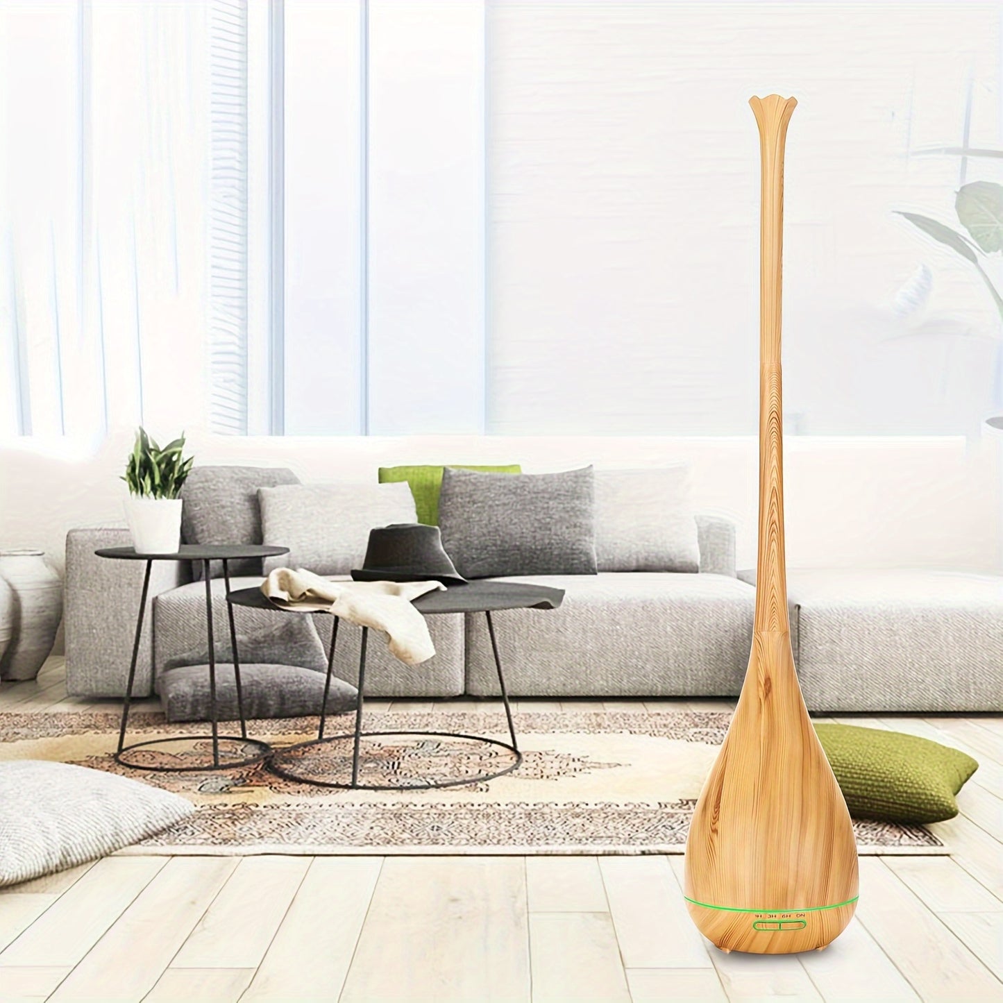 13.53oz Premium Essential Oil Diffuser, Aromatherapy Oil Humidifier With 10 Bottles Of Essential Oils, Home/Bedroom Cold & Warm Mist Humidifier With Timer & Auto Off Safety Switch, 7 LED Light Colours For Desk/Office/Baby Bed - Revitalize Mind Body