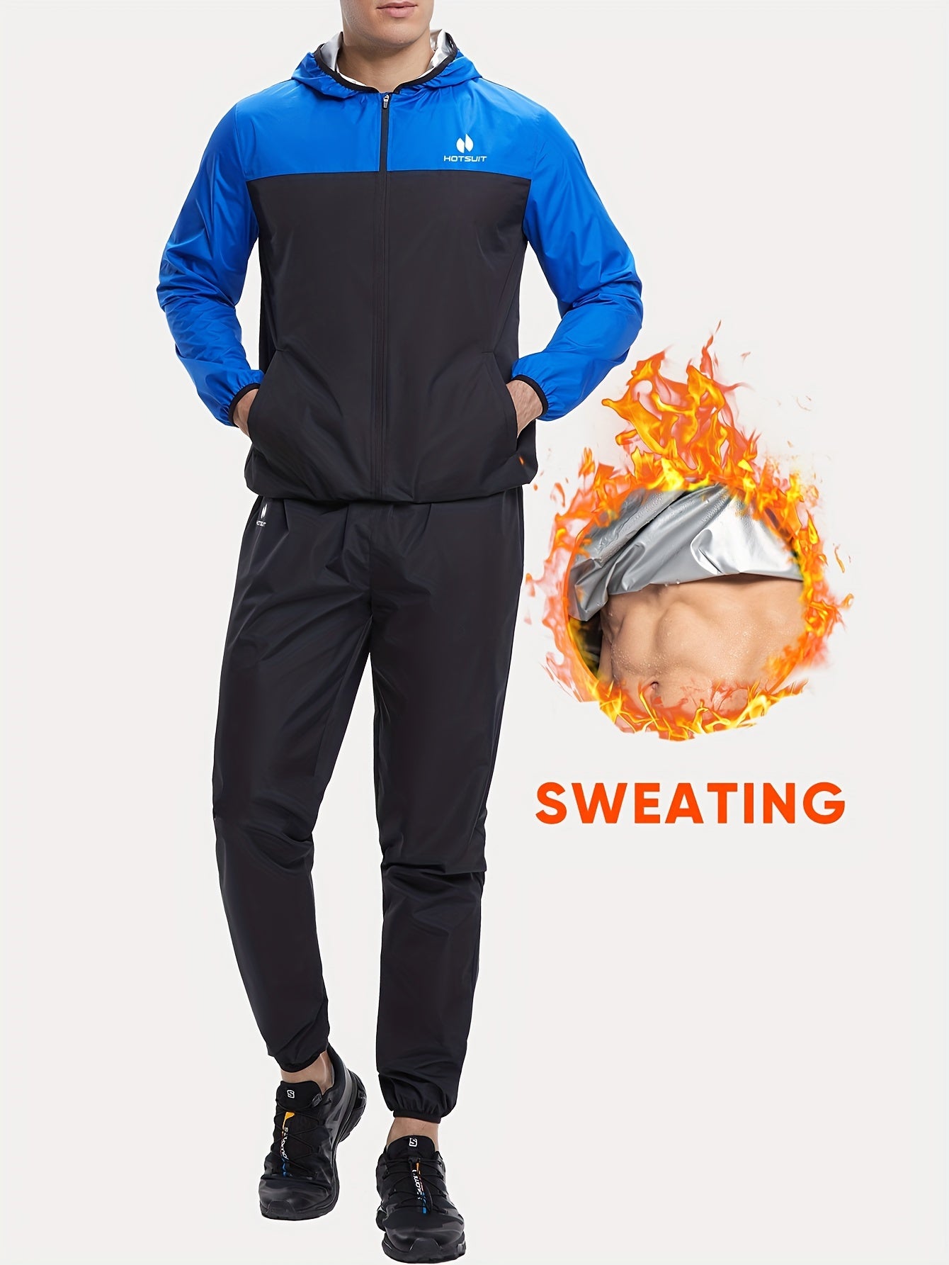Full Body Sweat Suits HOTSUIT Sauna Suit For Men Gym Workout Exercise Sauna Jacket Pant - Revitalize Mind Body