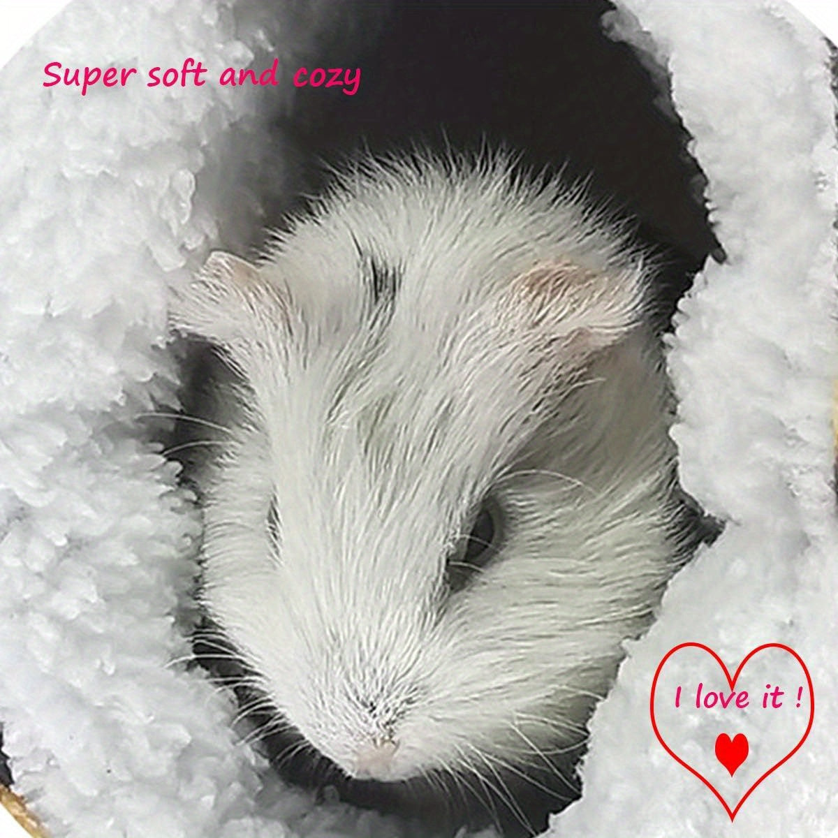 LEFTSTARER Small Animal Hammock Tunnel Heartshape Plush Bed