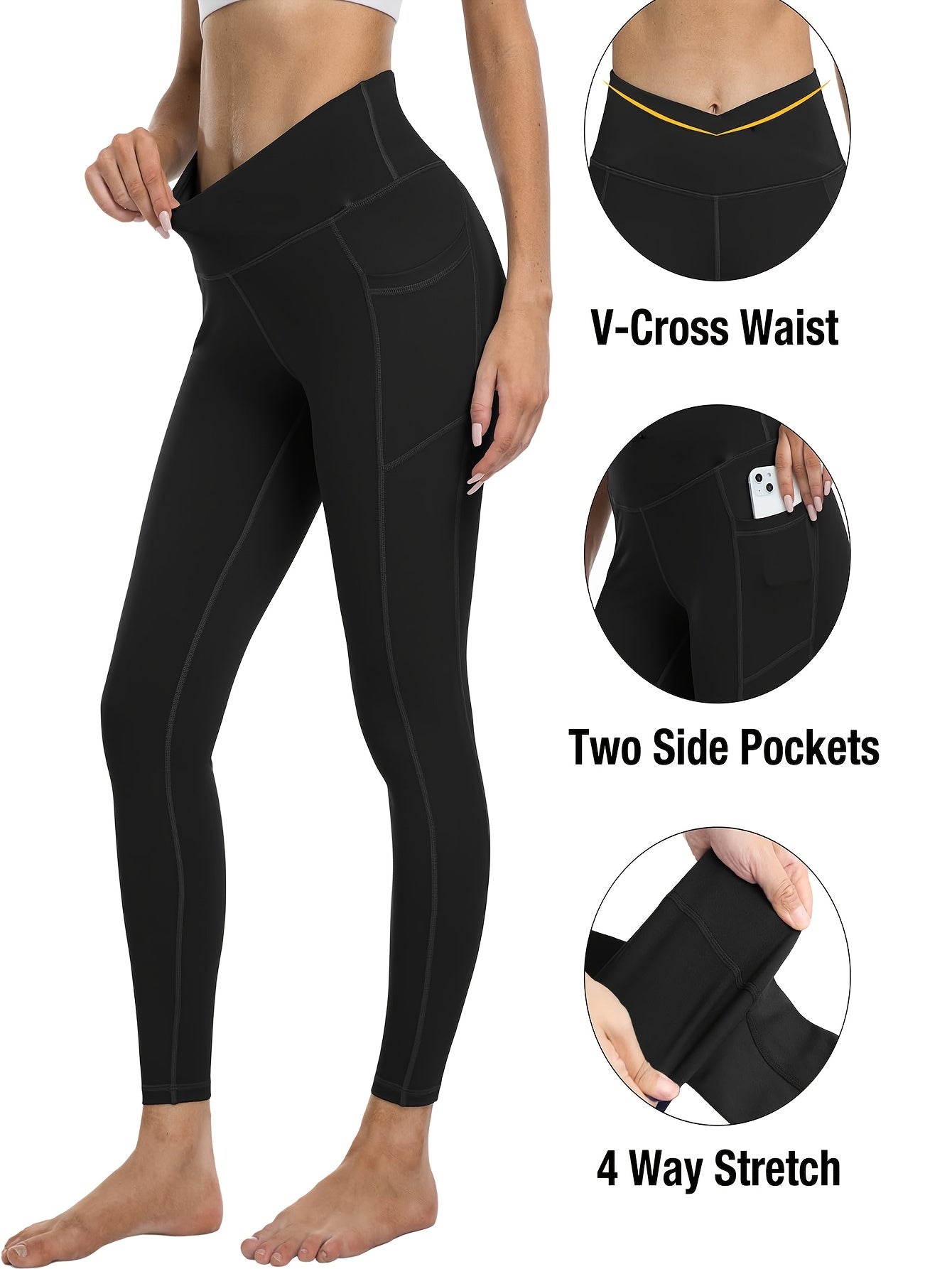 Pro-Fit Women's High Waist Breathable Yoga Pants with Pockets