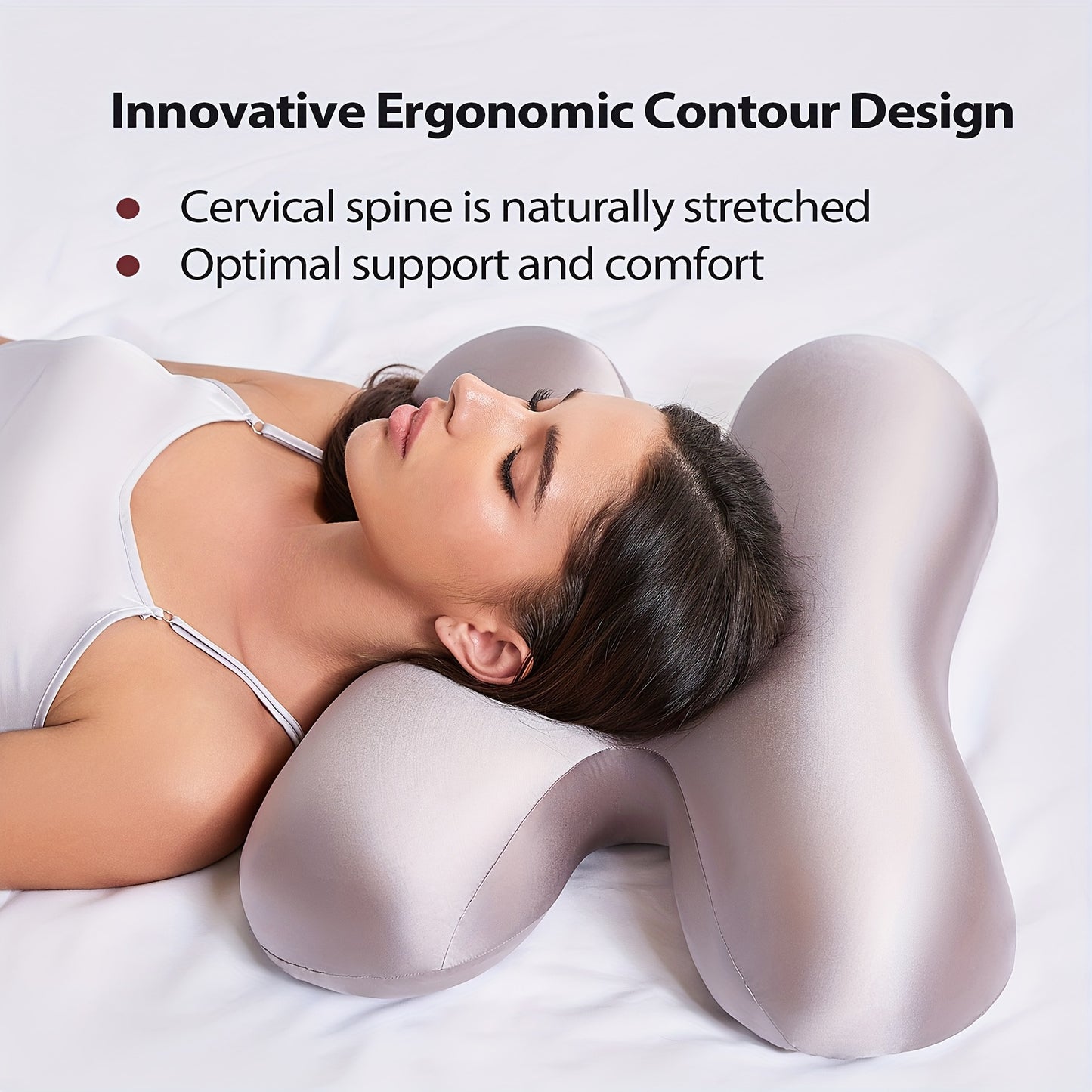 BODYPEDIA Cervical Neck Pillow Ergonomic Memory Foam Design