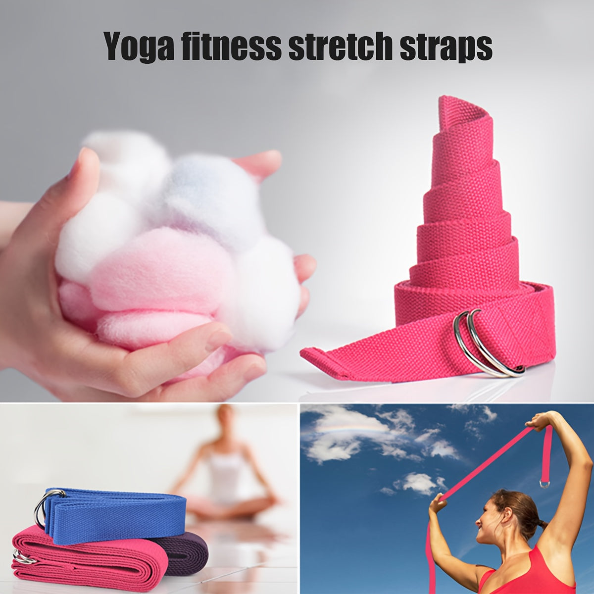Yoga Fitness Set with Resistance Bands and Exercise Ball