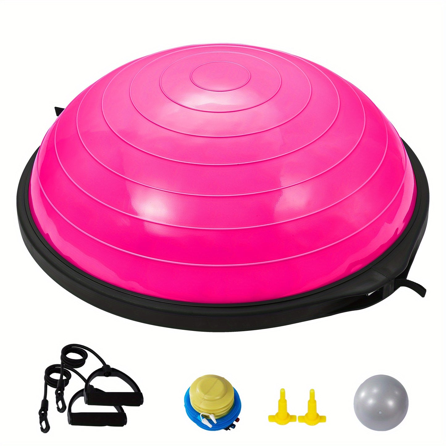 HAPPYBUY Half Exercise Ball With Bands For Core Balance
