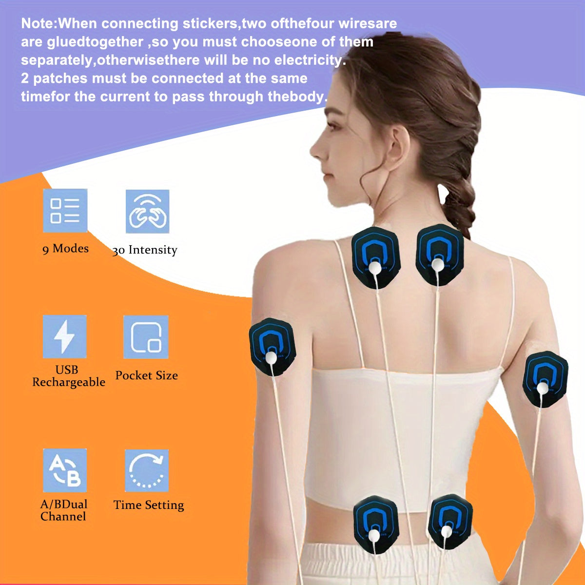 Dual Channel TENS+EMS Muscle Stimulator - Rechargeable Electric Massager with Heat Relax for Muscle Relaxation & Recovery - Includes 8 Reusable Pads, Digital Display, USB Charging, Portable Design for Back, Arms, Shoulders, L - Revitalize Mind Body