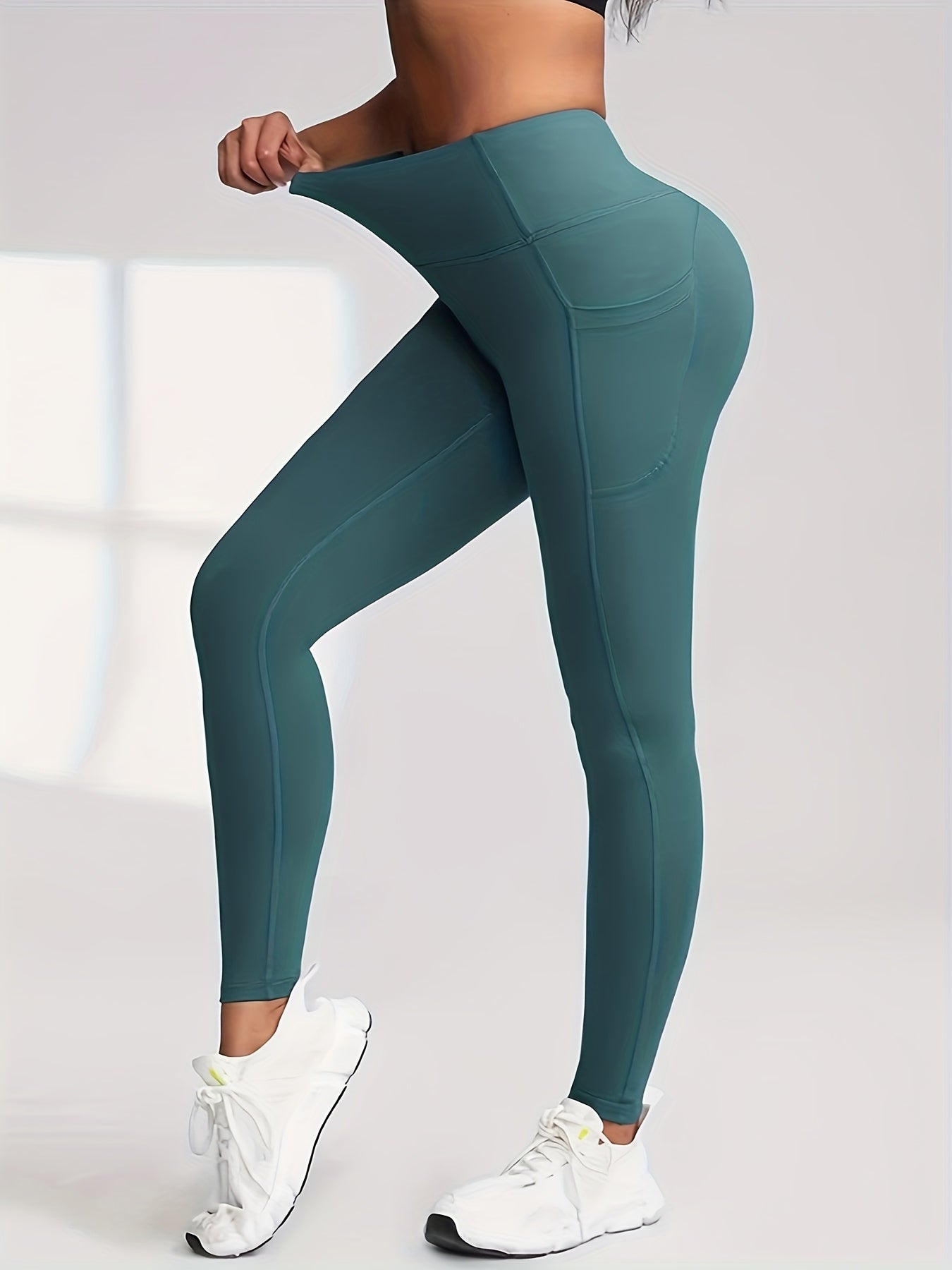 Pro-Fit Women's High Waist Breathable Yoga Pants with Pockets