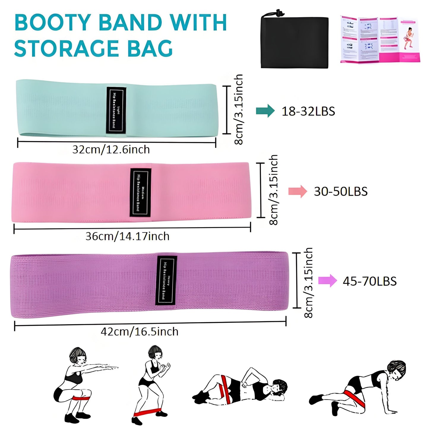 Yoga Fitness Set with Resistance Bands and Exercise Ball
