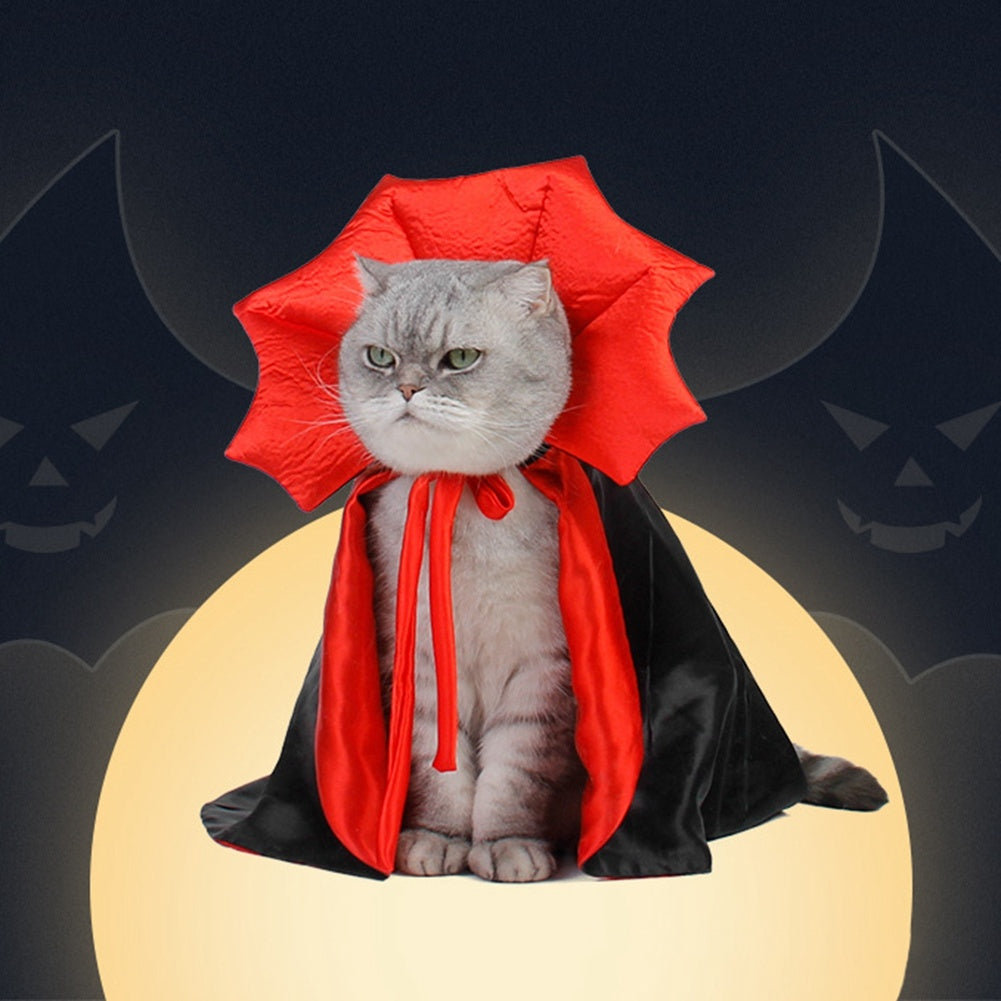 Halloween Pet Vampire Cloak Costume For Cats And Dogs