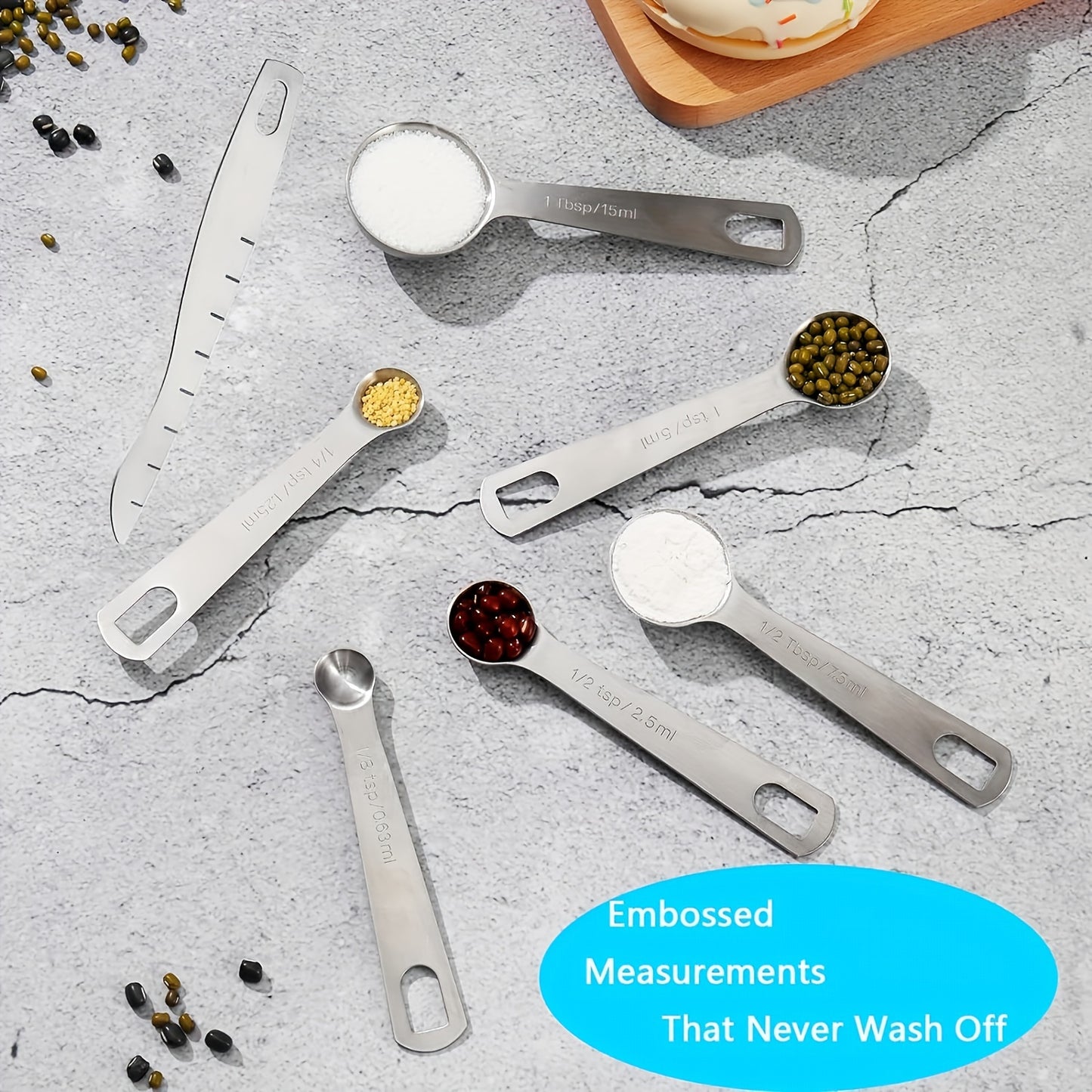 20pcs/set, Measuring Cups And Spoons Set, Stainless Steel Measuring Cups And Spoons Set, Including Stackable Measuring Cup And Measuring Spoons, 1 Leveler For Dry And Liquid Ingredients, Baking Tools, Kitchen Stuff - Revitalize Mind Body