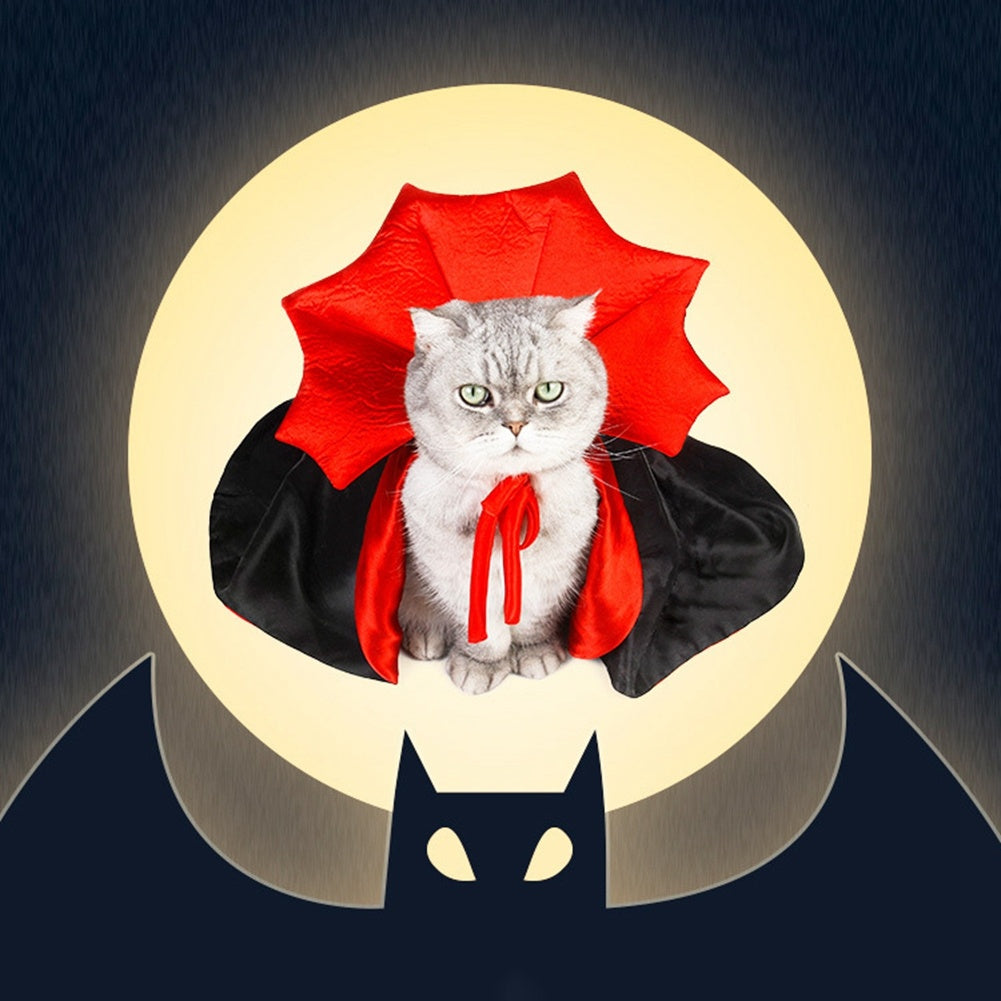 Halloween Pet Vampire Cloak Costume For Cats And Dogs