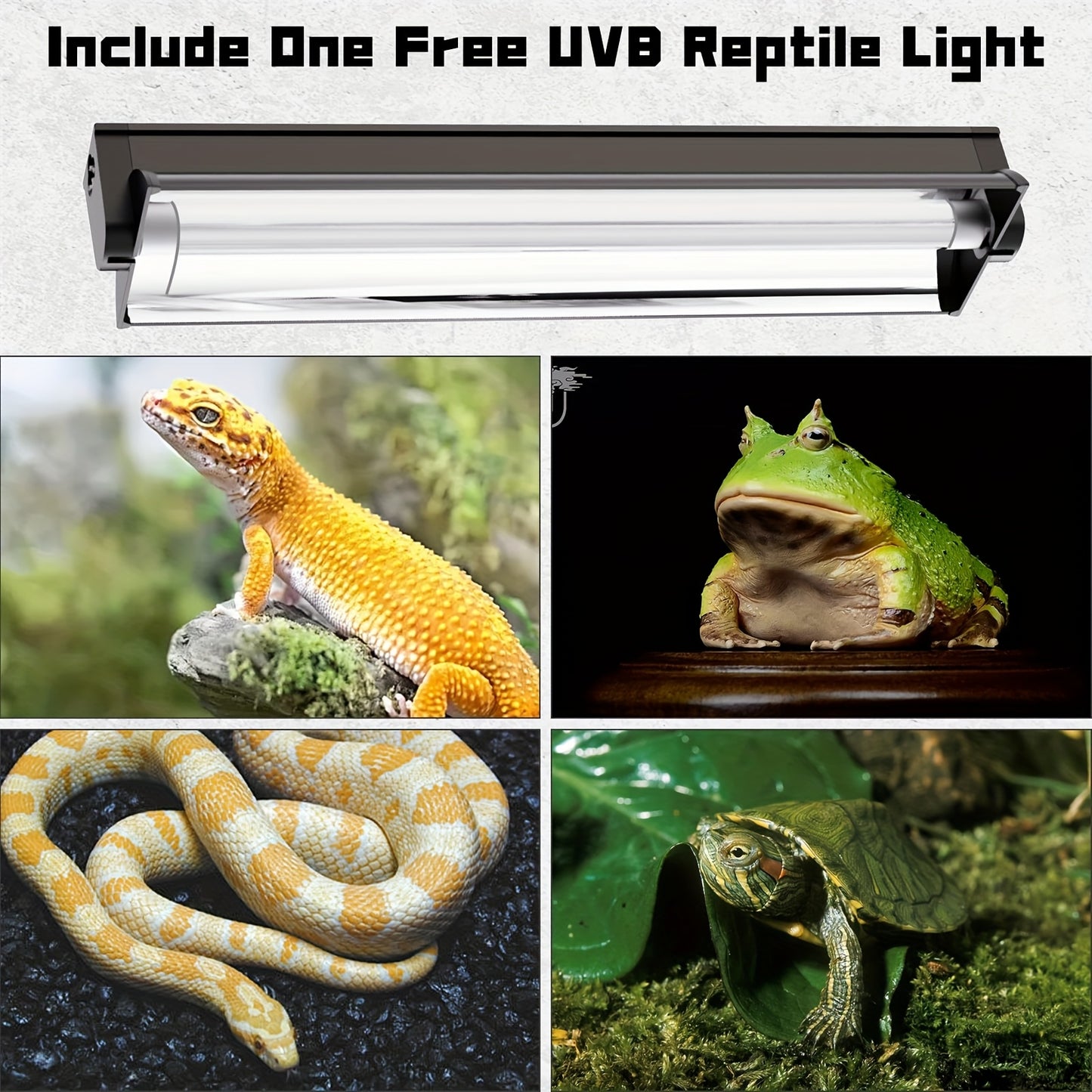 39W T5 UVB Reptile Light Kit ETL Certified With Reflector