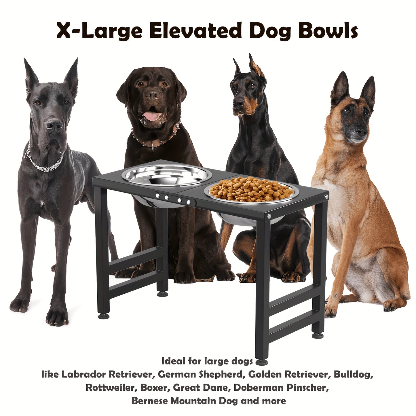 ADENGL Elevated Dog Bowl Stand For Large Dogs For Pets