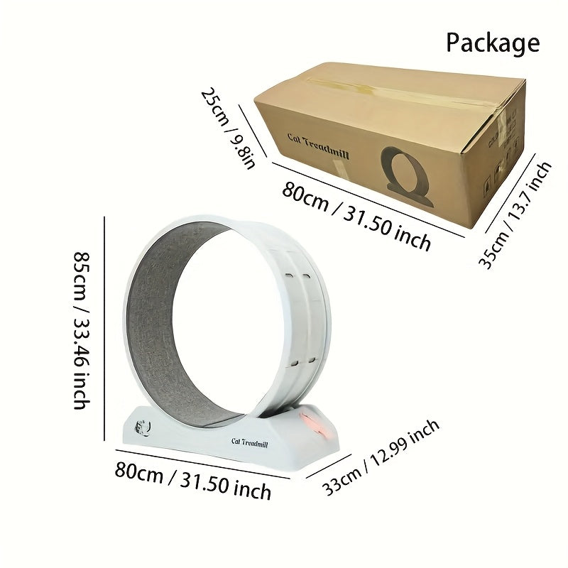 Quiet Cat Treadmill - Animal Print, Non-Electric Exercise Roller For Cats & Small Dogs, Without Battery - Revitalize Mind Body