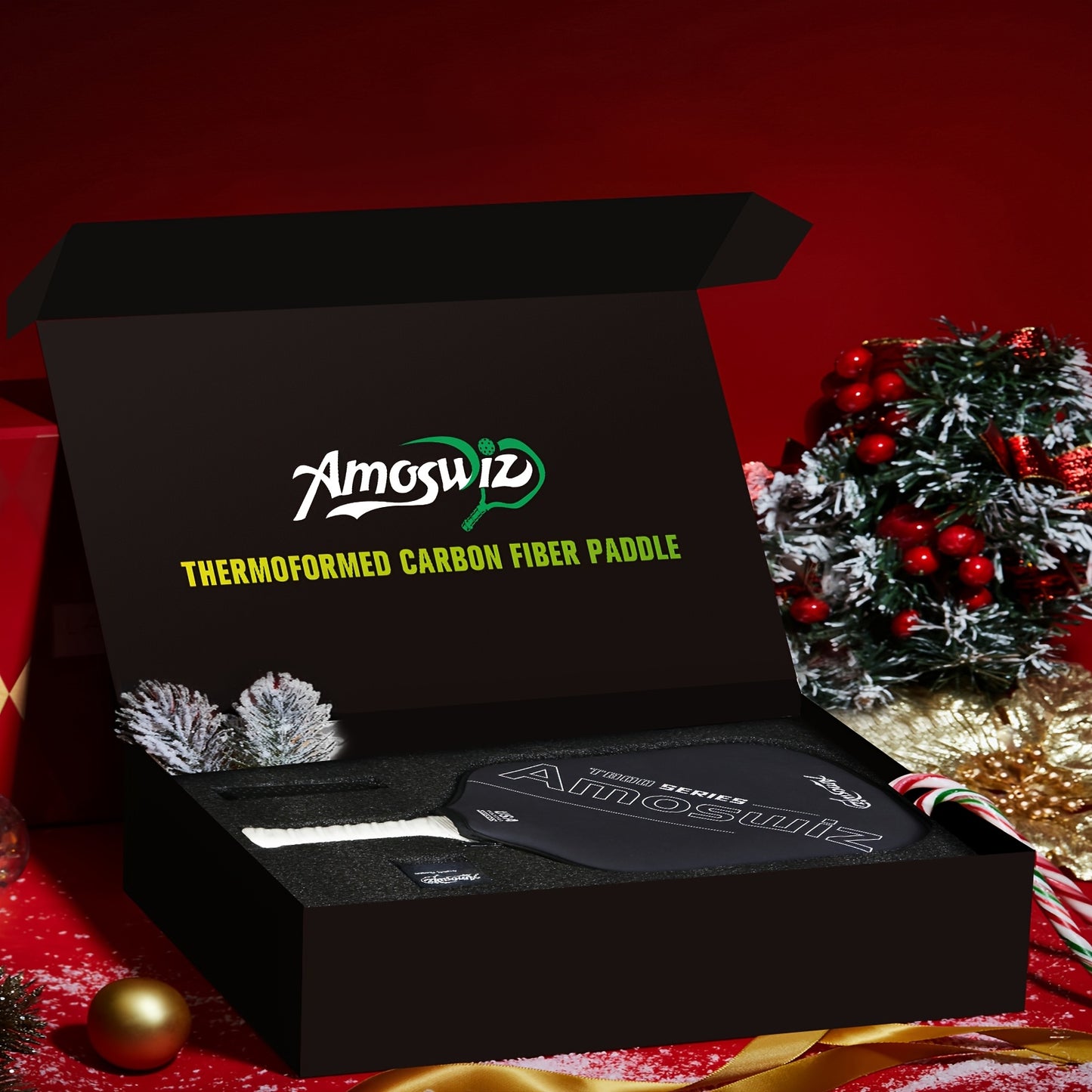 AMOSWIZ T900 Carbon Fiber Pickleball Paddle With Spin Power