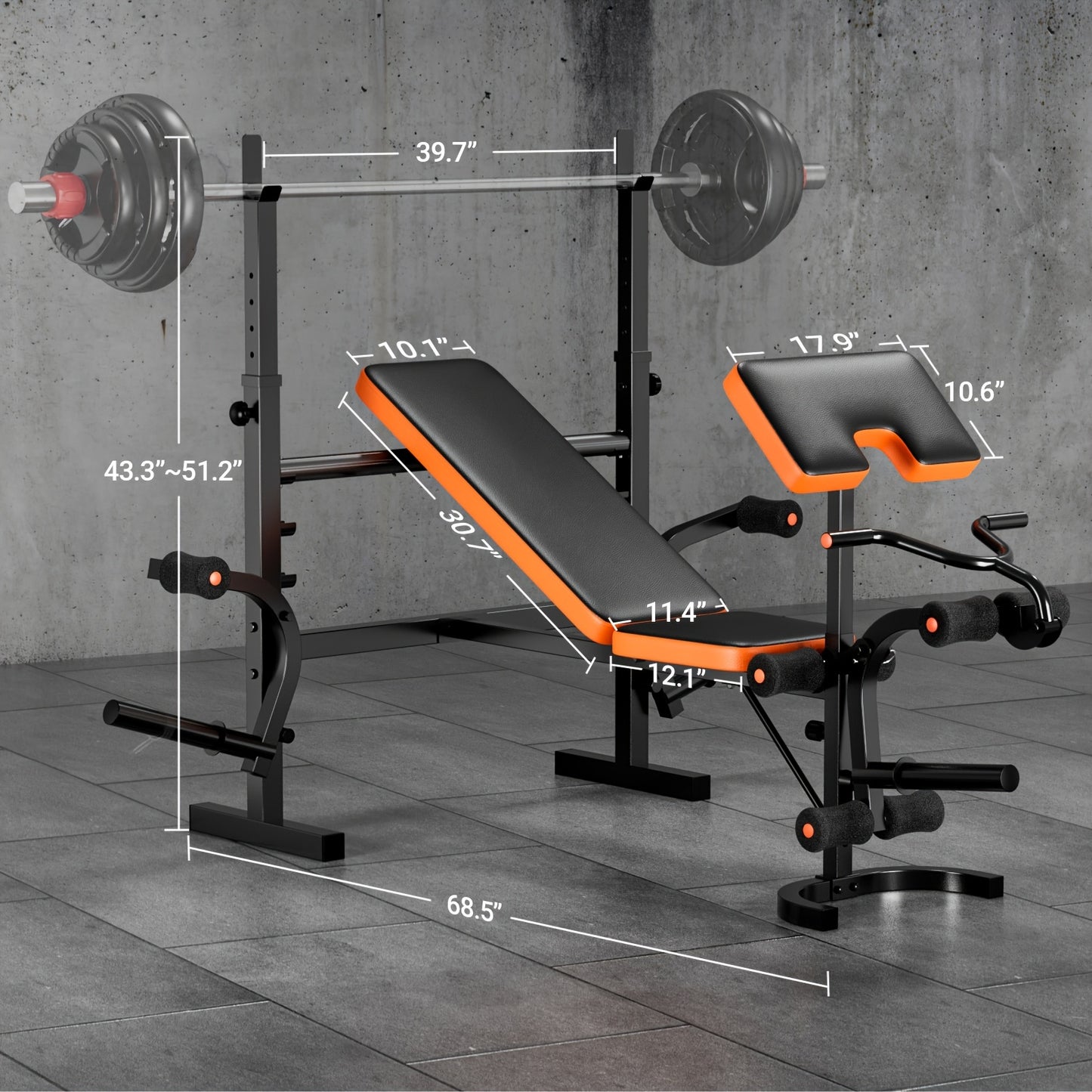 Multi-Purpose Weight Bench Set for Home Gym