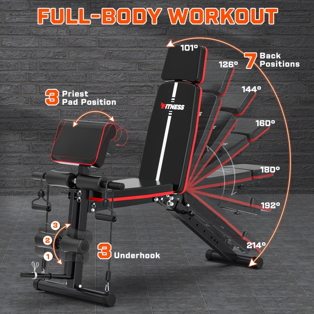 YAFITI Adjustable Weight Bench for Full Body Exercise