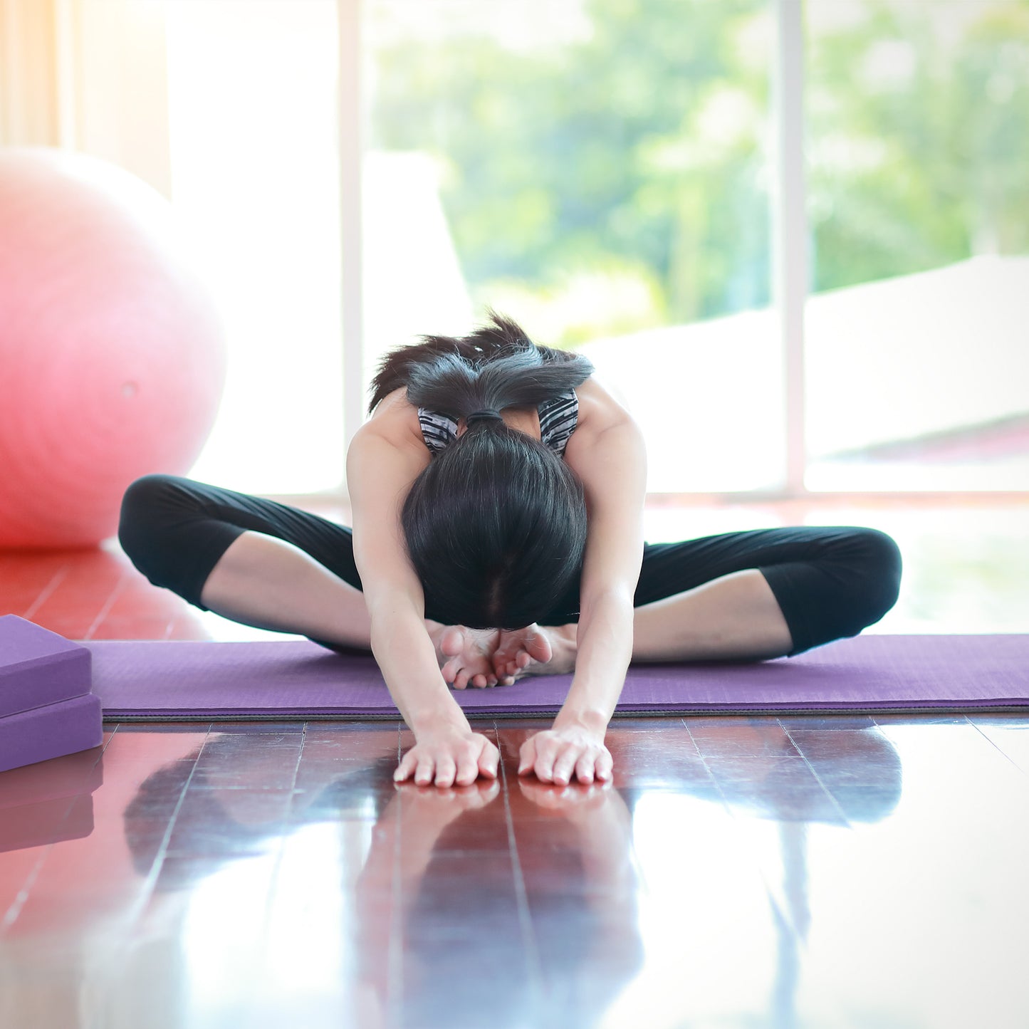 BalanceFrom 7 Piece Yoga Set With Mat Blocks Knee Pad