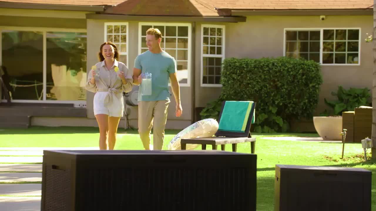 EASYUP Industrial Rustic 3 Door Entryway Shoe Bench