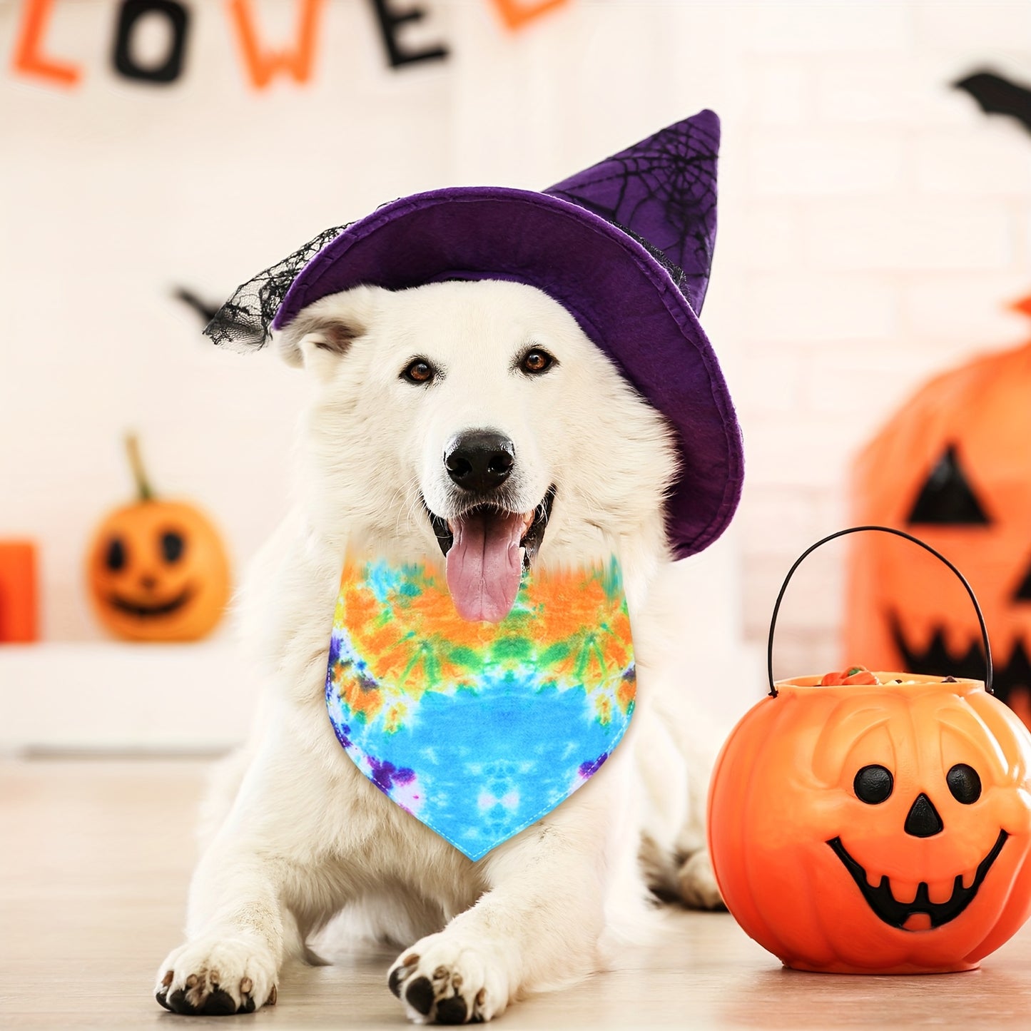 Tie Dye Dog Bandanas Bulk for Pet Grooming and Parties