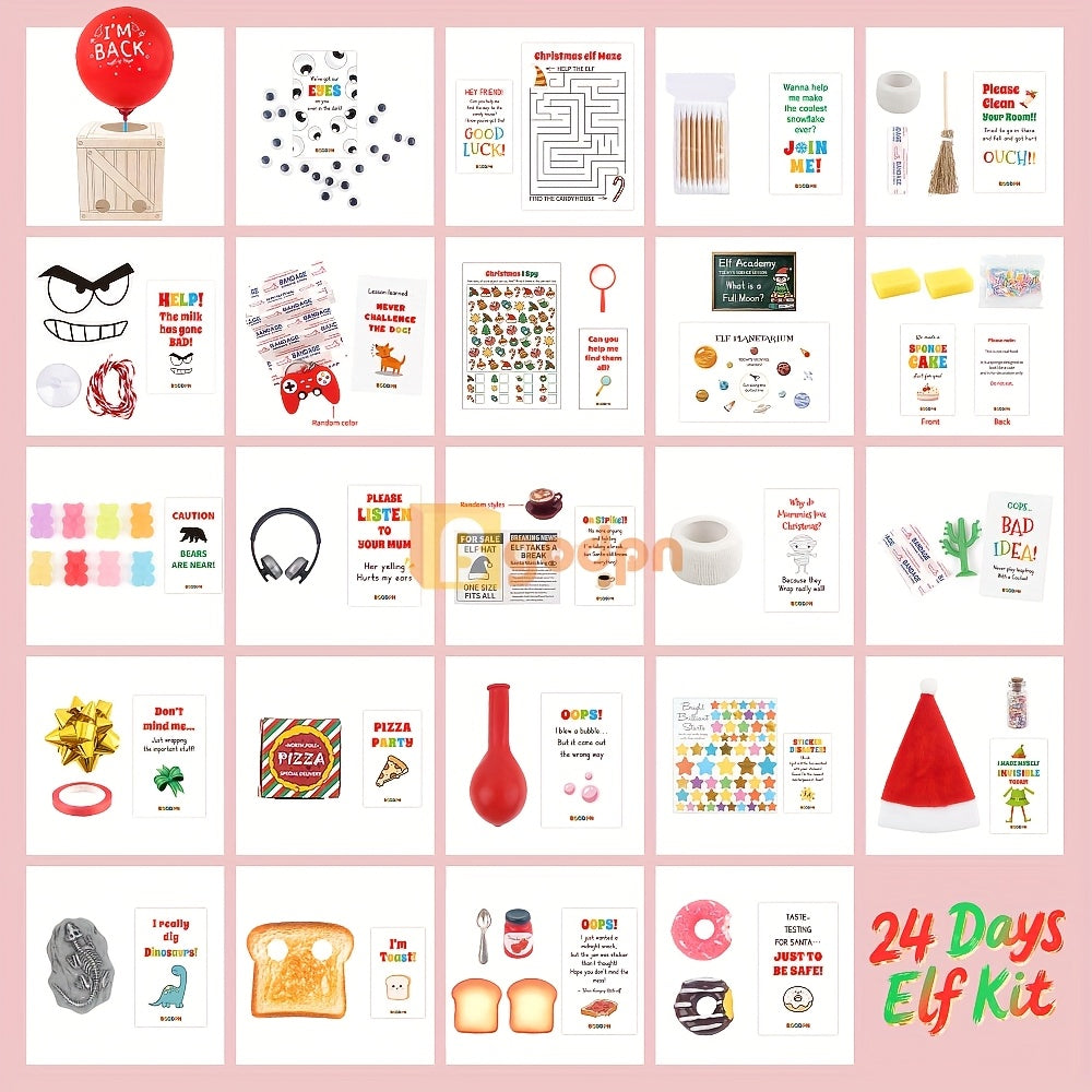 BGODP Christmas Elf Kit With 24 Days of Party Favors