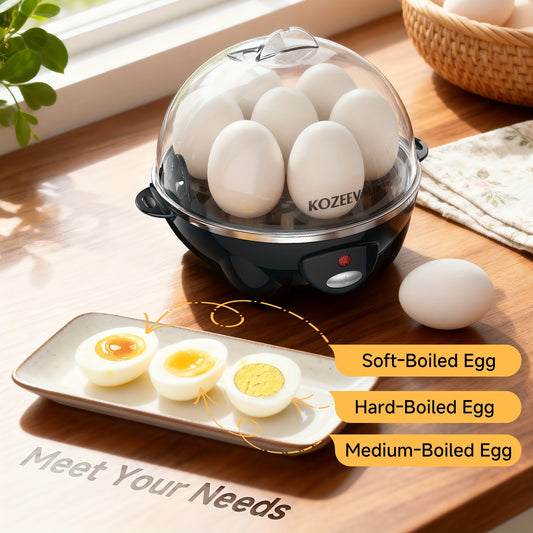 KOZEEWARM Double Layer Egg Cooker Auto Shut Off Boiled Eggs