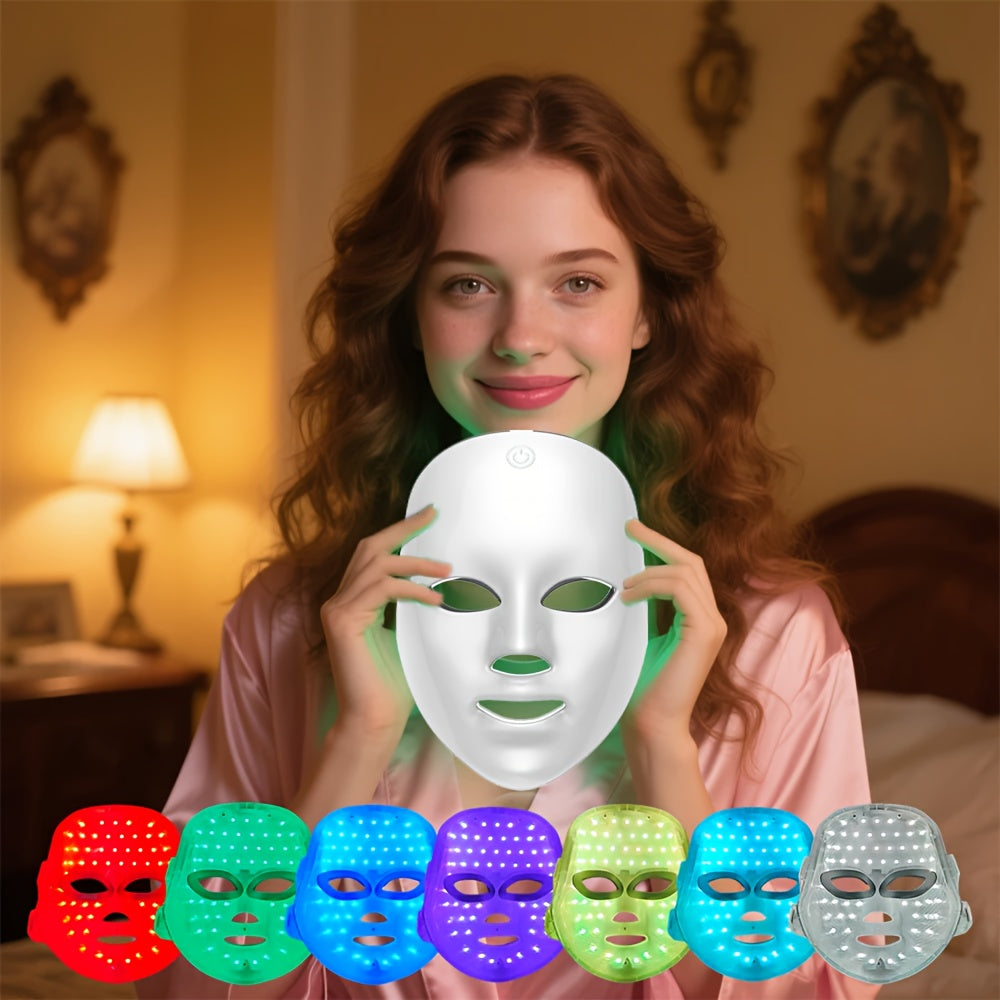 USB Powered Seven Color LED Facial Beauty Instrument For Home - Revitalize Mind Body