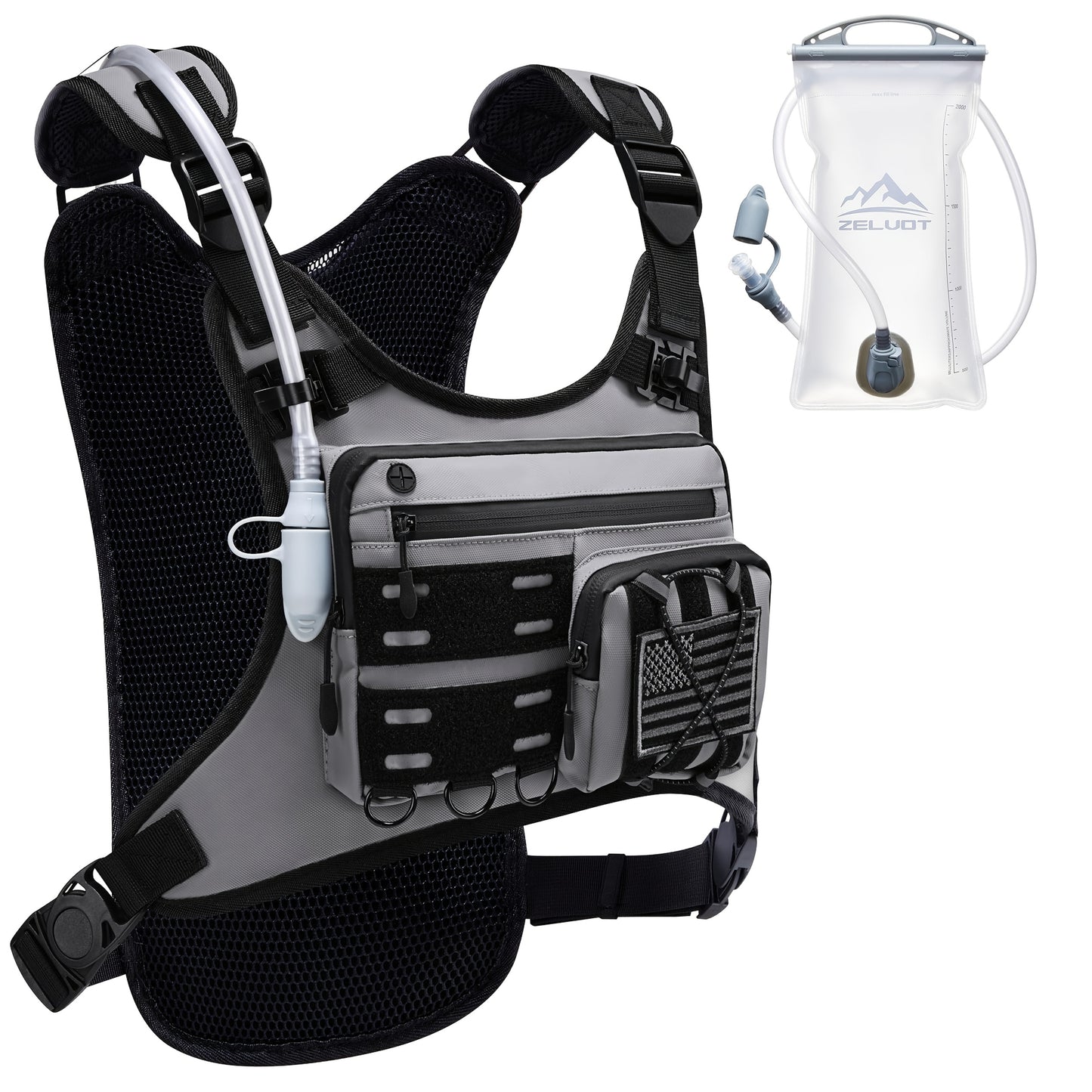 Lightweight Hydration Vest With 2L Bladder For Running - Revitalize Mind Body