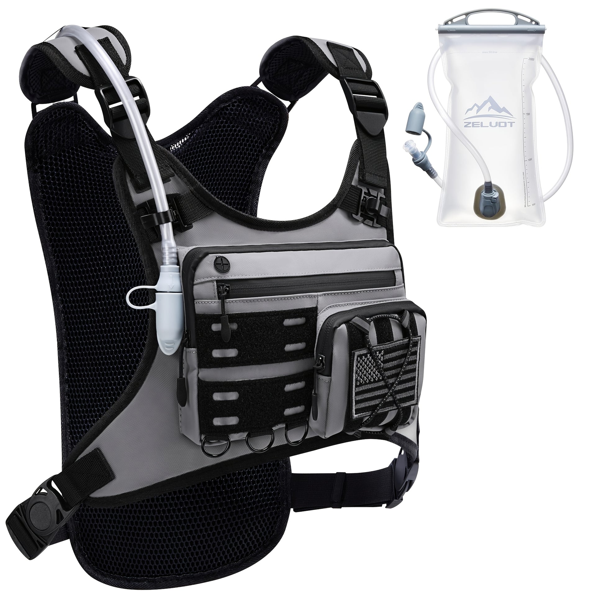 Lightweight Hydration Vest With 2L Bladder For Running - Revitalize Mind Body