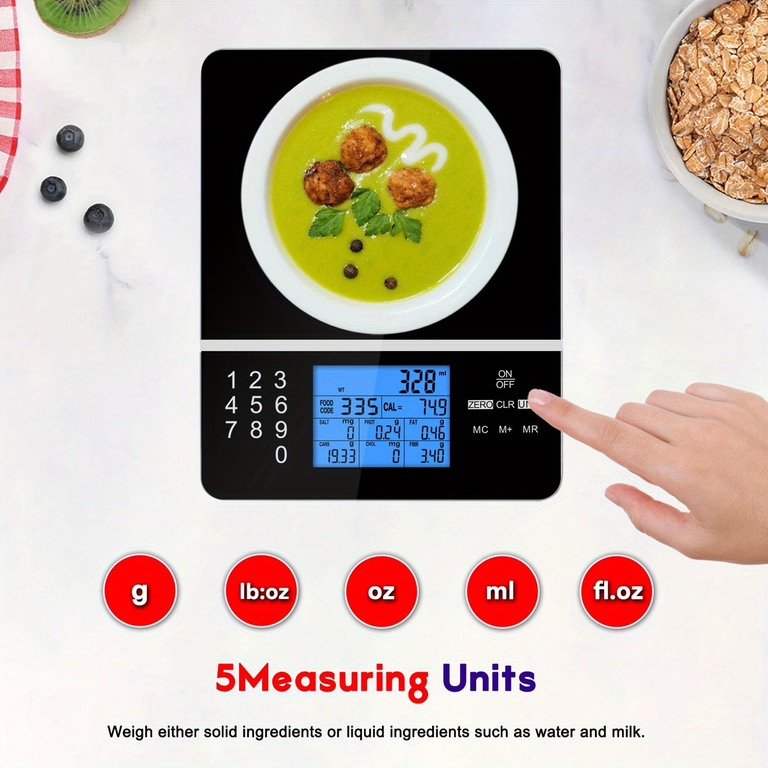 Ataller Digital Food Scale with Nutritional Calculator and Calorie Counter - Revitalize Mind Body