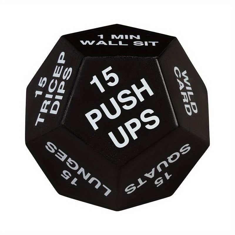 12-Sided Fitness Dice Motivational Roller For Home Workouts