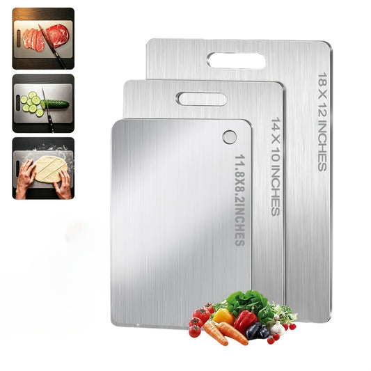 OANRUYAN Titanium Cutting Board Set Double Sided Durable Kitchen