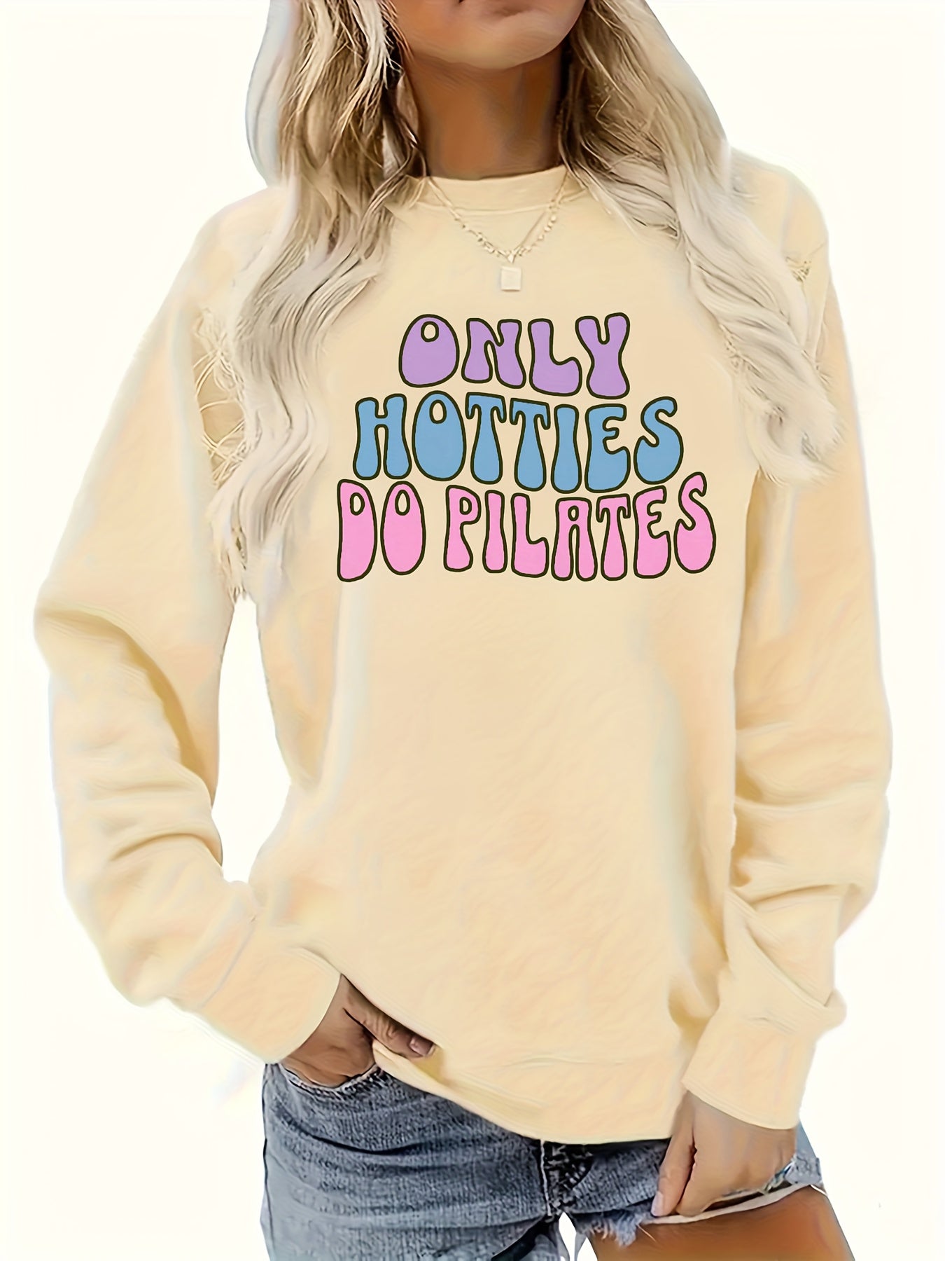 Only Hotties Do Sweatshirt Women Crewneck Regular Fit