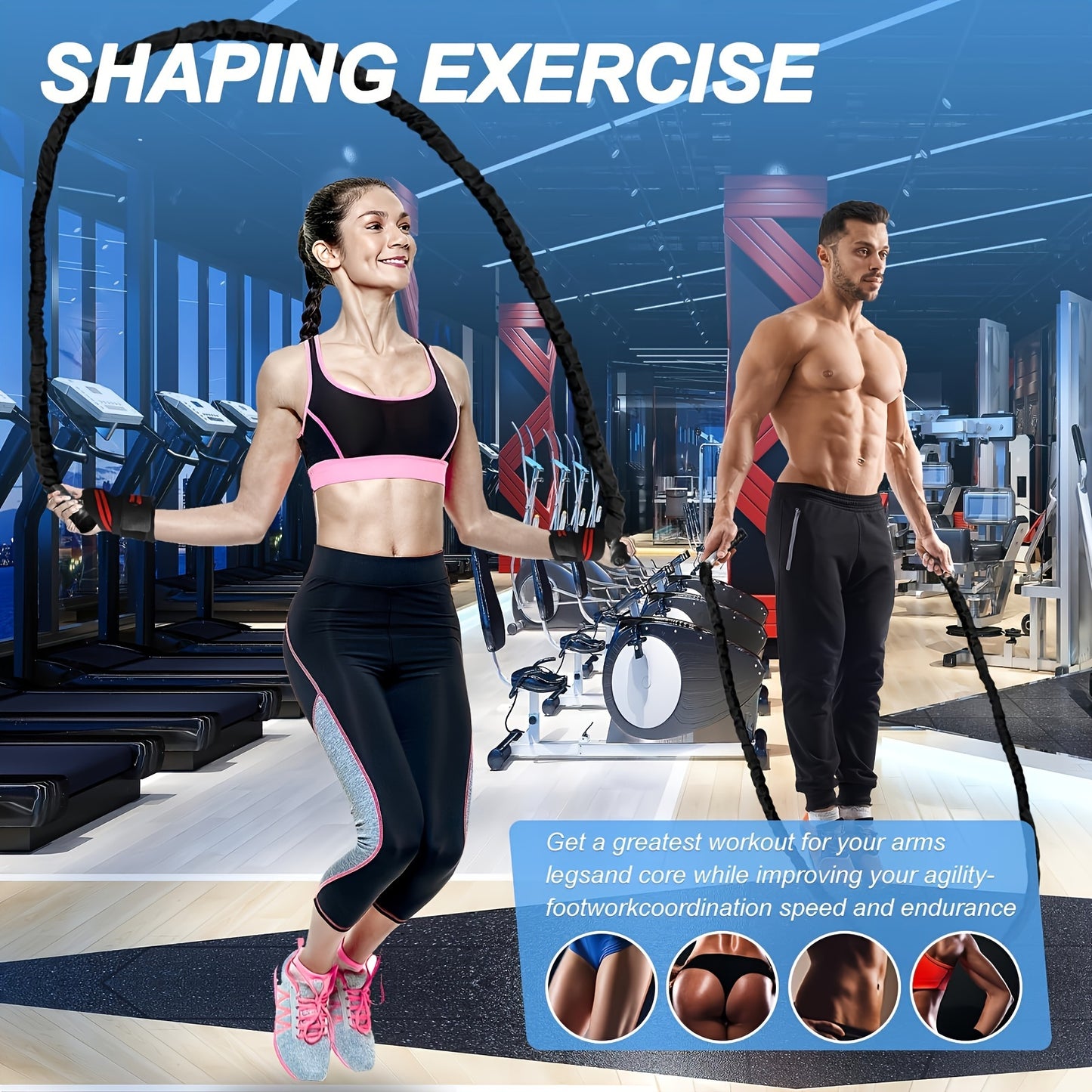 Heavy Duty Battle Rope For Home Gym Strength Training