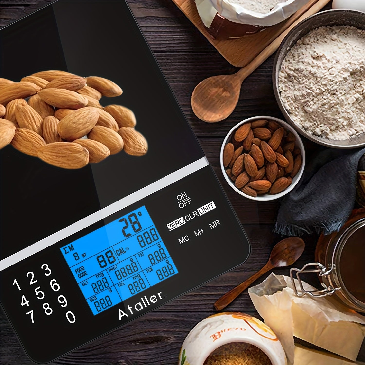 Ataller Digital Food Scale with Nutritional Calculator and Calorie Counter - Revitalize Mind Body