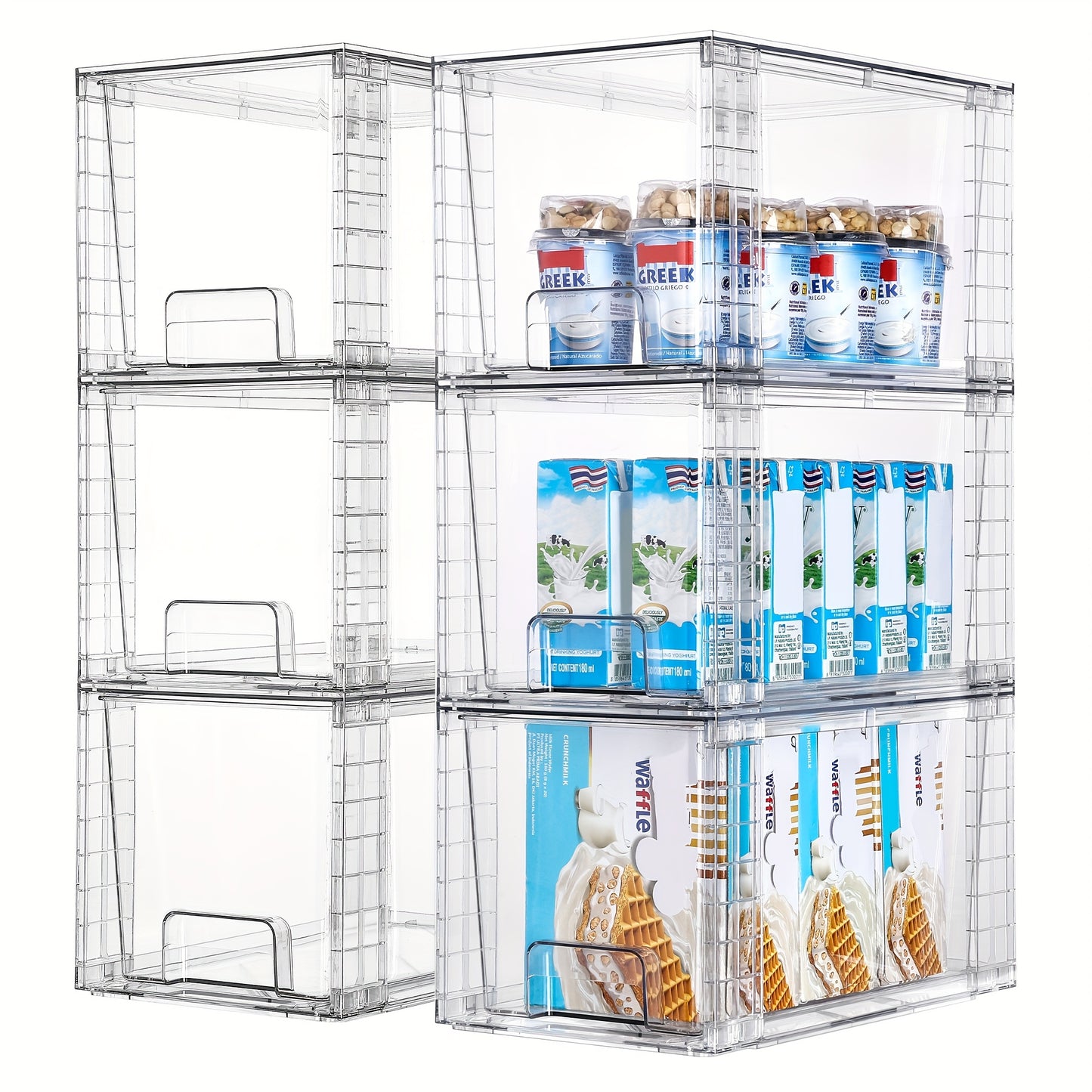 Large Stackable Clear Acrylic Food Storage Containers