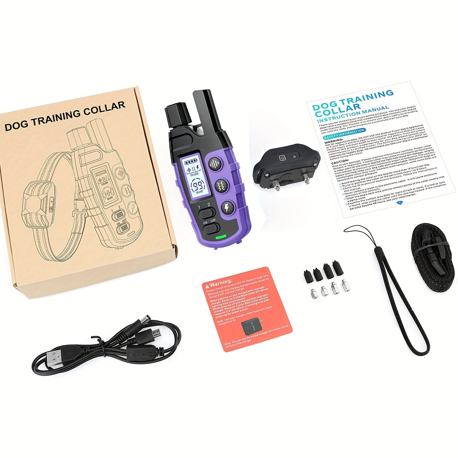 3300Ft Dog Training Collars With Remote, Adjustable Nylon Strap, Electric Shock, Vibration & Sound Modes, Rechargeable, 360ft Range, Waterproof, For Small To Large Dogs (5-150lbs) - Revitalize Mind Body