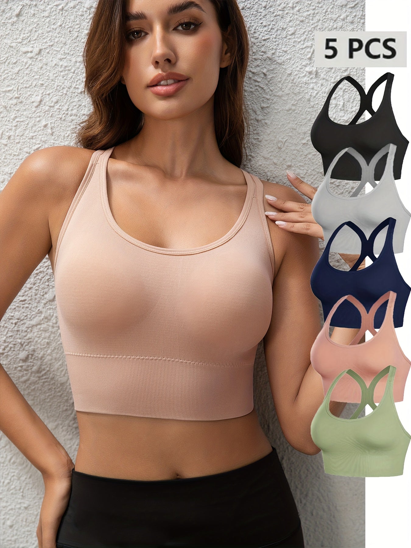 Women High Support Wireless Sports Bra With Removable Pads