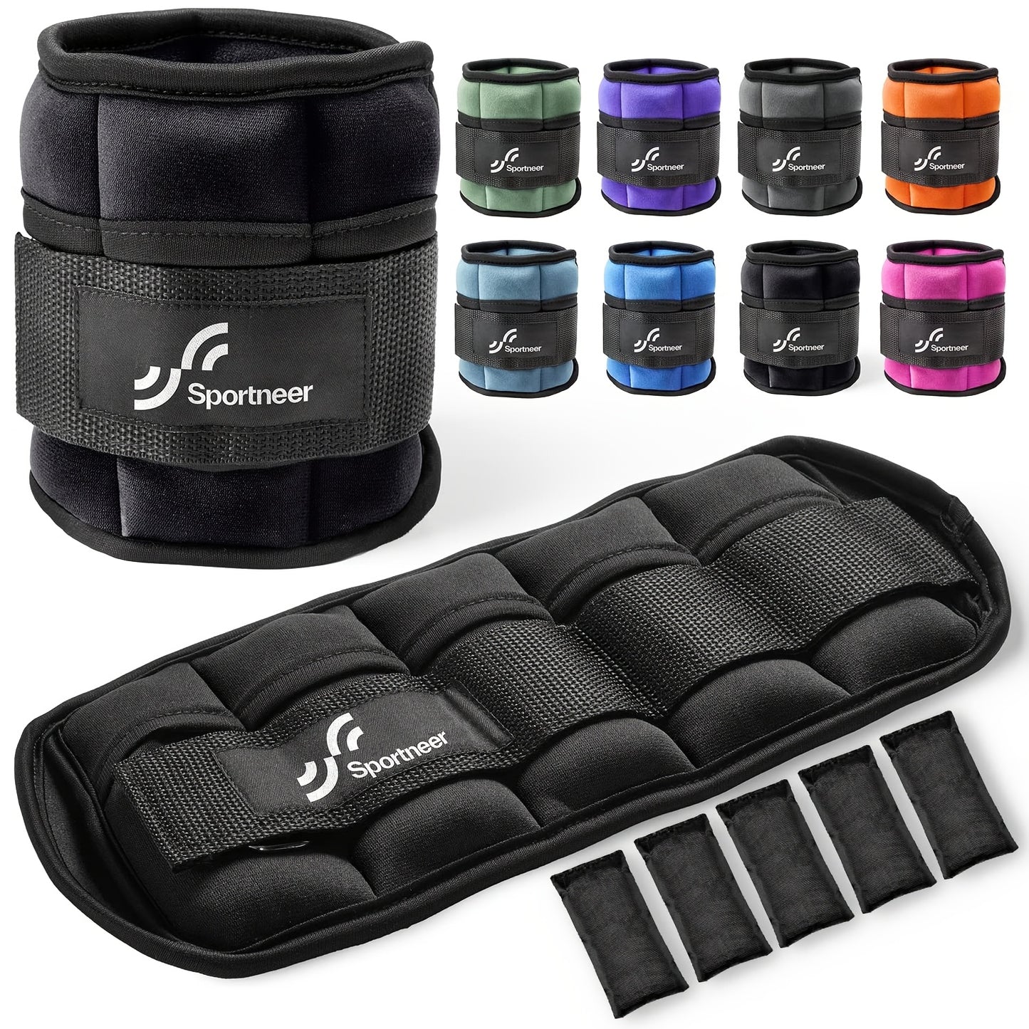 Sportneer Adjustable Ankle Weights For Gym And Workout