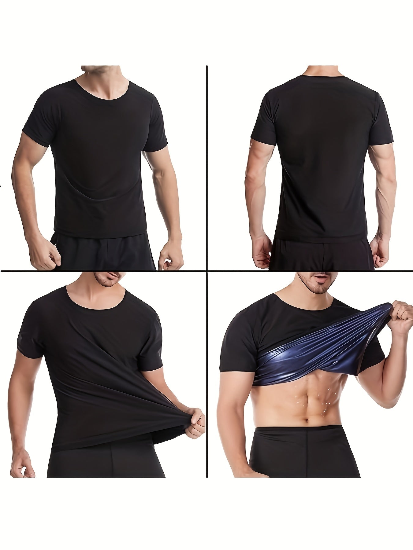 Men's Heat Trapping Sauna Shirt Sweat Enhancing Workout Top - Revitalize Mind Body