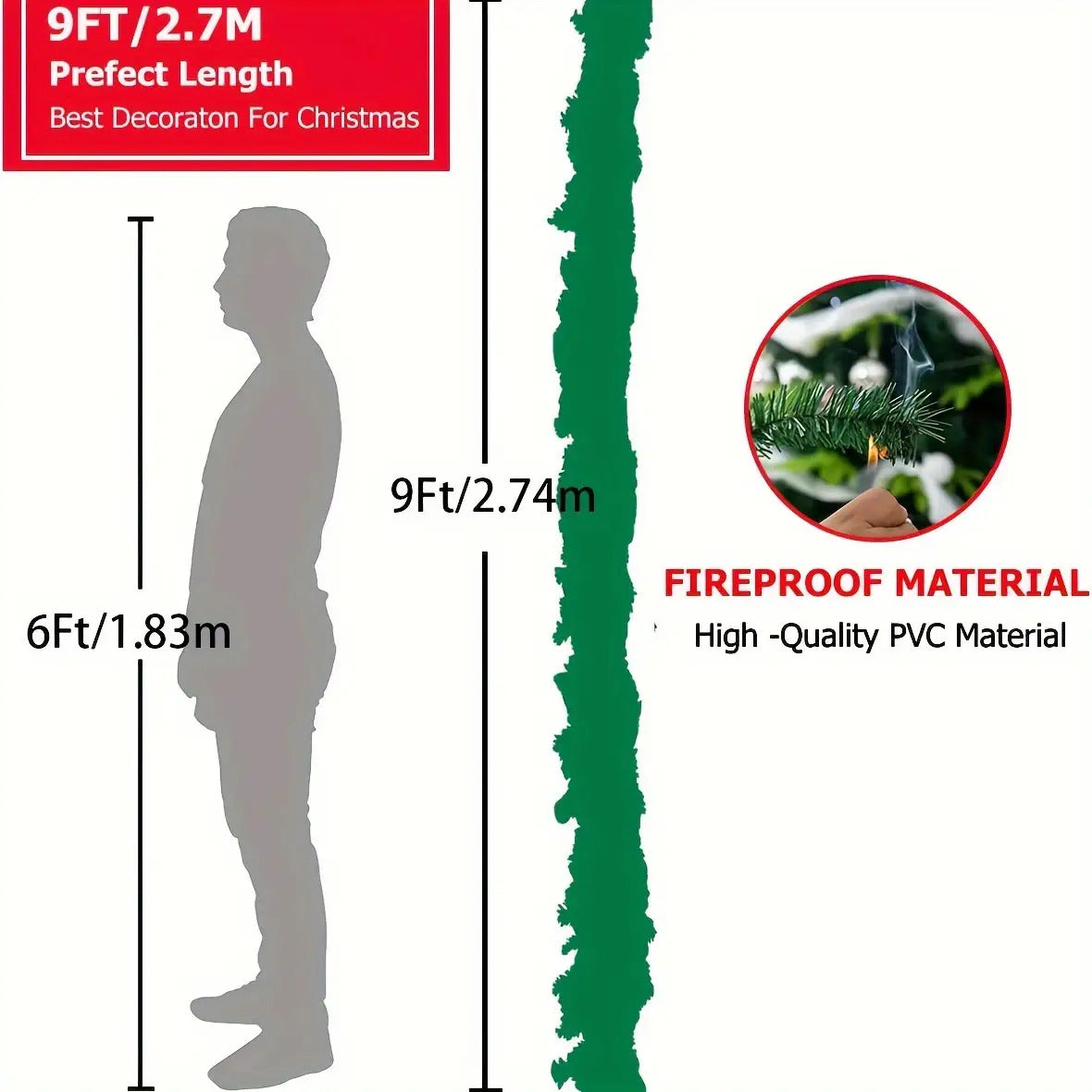 Snow Scene Christmas Wreath White Cedar Artificial Frost