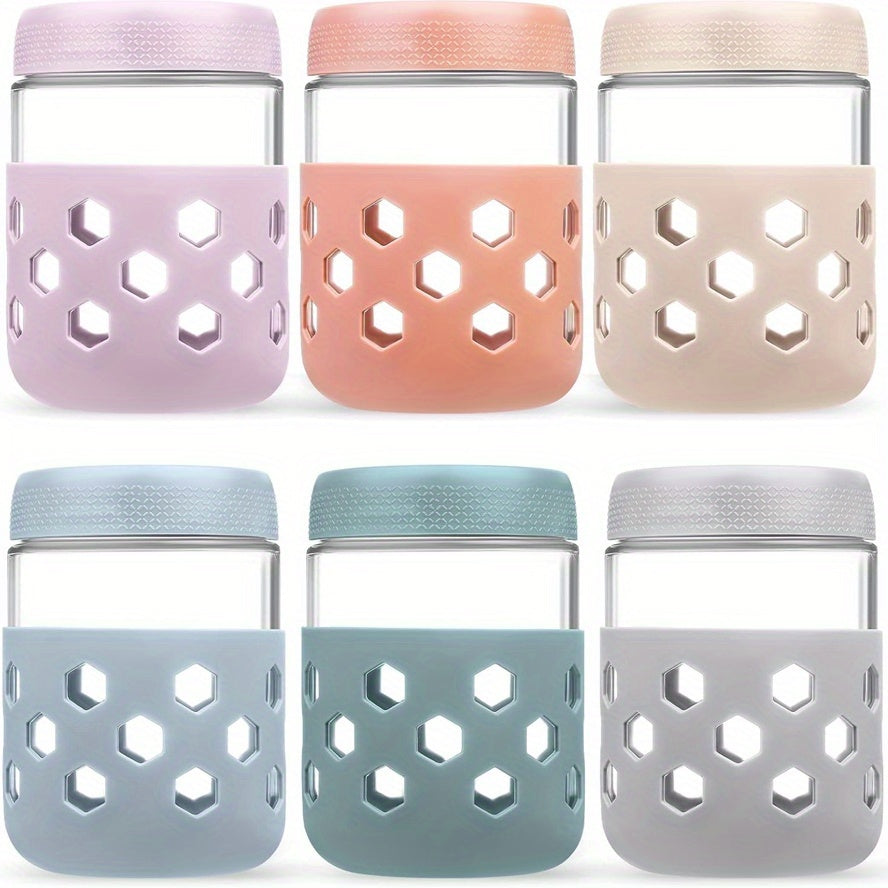 Grinkwell Glass Airtight Jars With Silicone Sleeves - Revitalize Mind Body