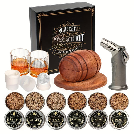 Whiskey Smoker Kit Gift Box With Torch Sawdust Flavors