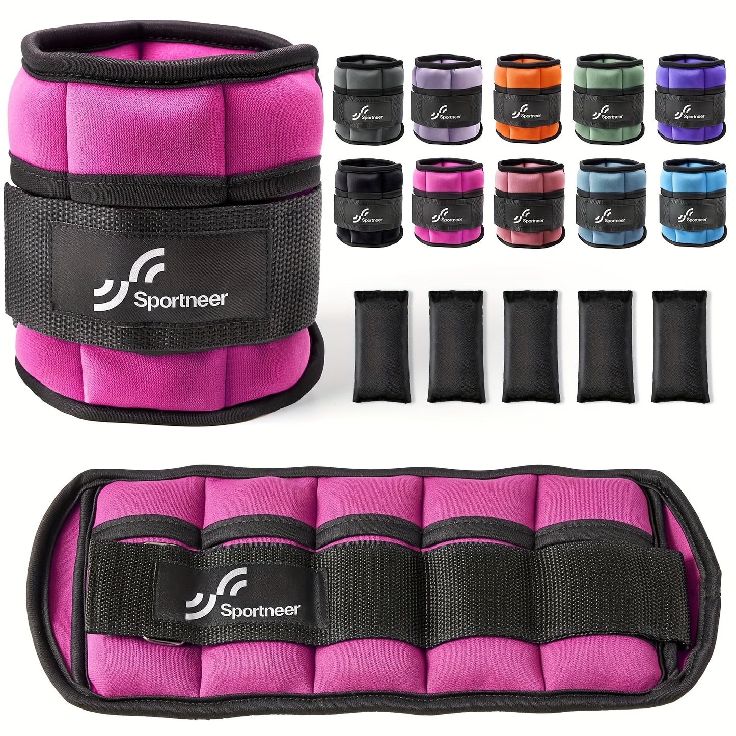 Sportneer Adjustable Ankle Weights For Gym And Workout