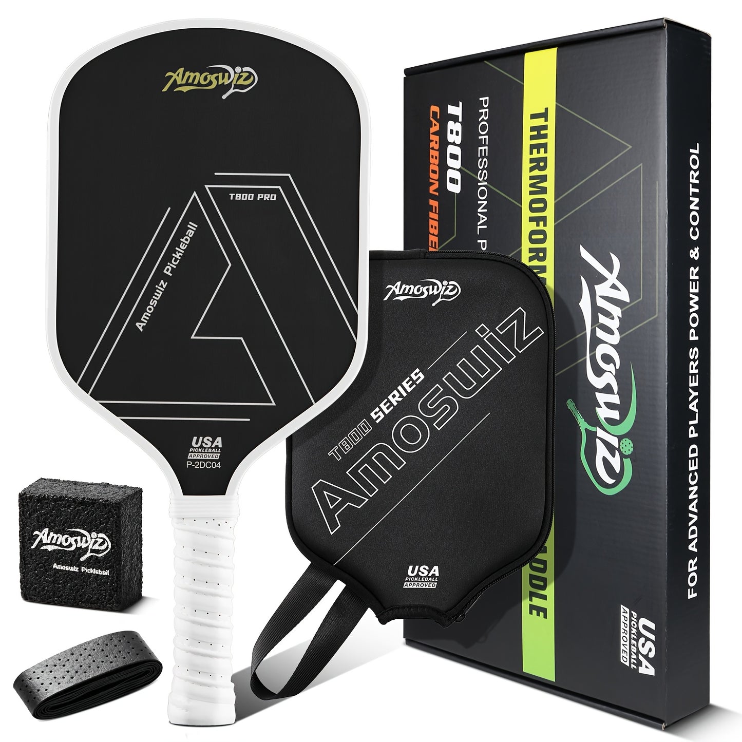 AMOSWIZ T900 Carbon Fiber Pickleball Paddle With Spin Power