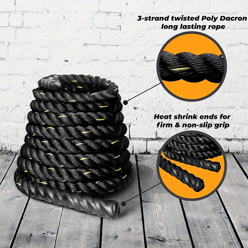 Fitness Battle Rope Heavy Duty Nylon Polyamide For Home Gym