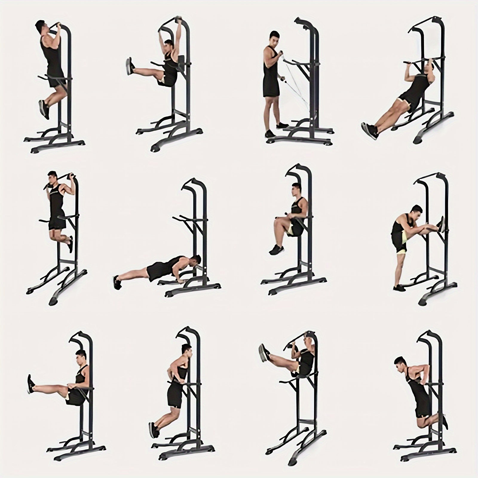 [Power Tower] Adjustable Power Tower | Pull Up Bar Stand Dip Station Workout Equipment Multi-Function Strength Training Exercise Equipment for Men Women Home Gym 330LBS - Revitalize Mind Body