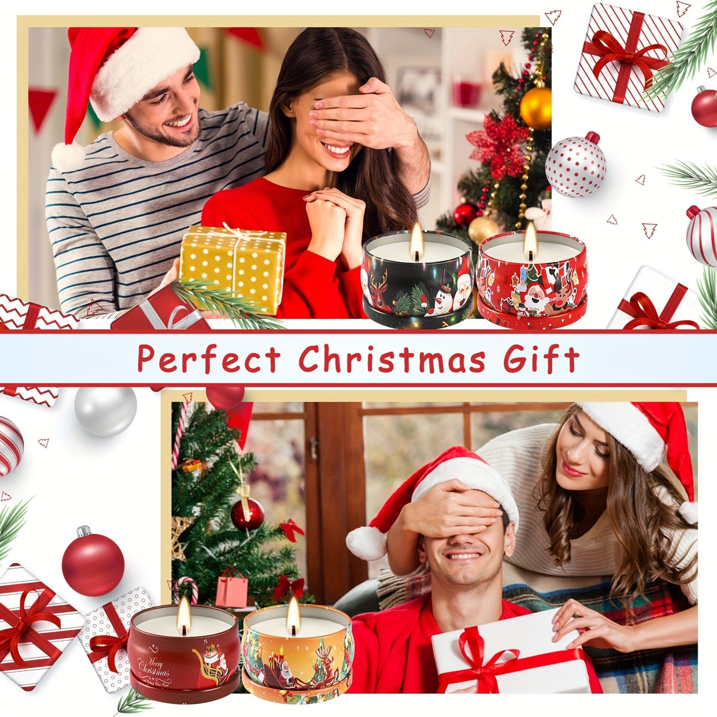 New Christmas Candles Smoke Free Drip Free Romantic Home Decor